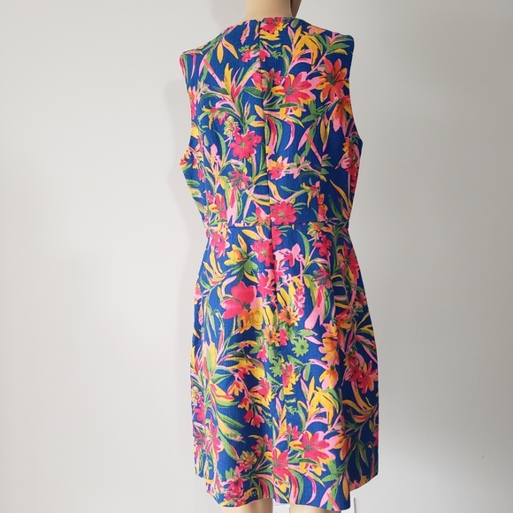 J.Crew factory floral short sleeveless dress size 12 - Picture 3 of 10